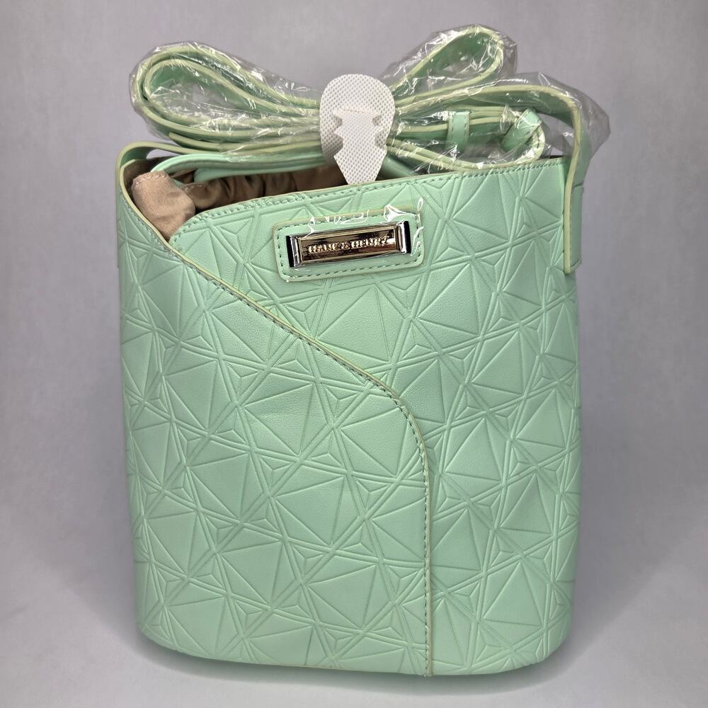 Hank & Henry Mint Bucket Bag Crossbody Purse NEW